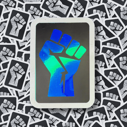 Power Fist - Layered Holographic Vinyl Sticker