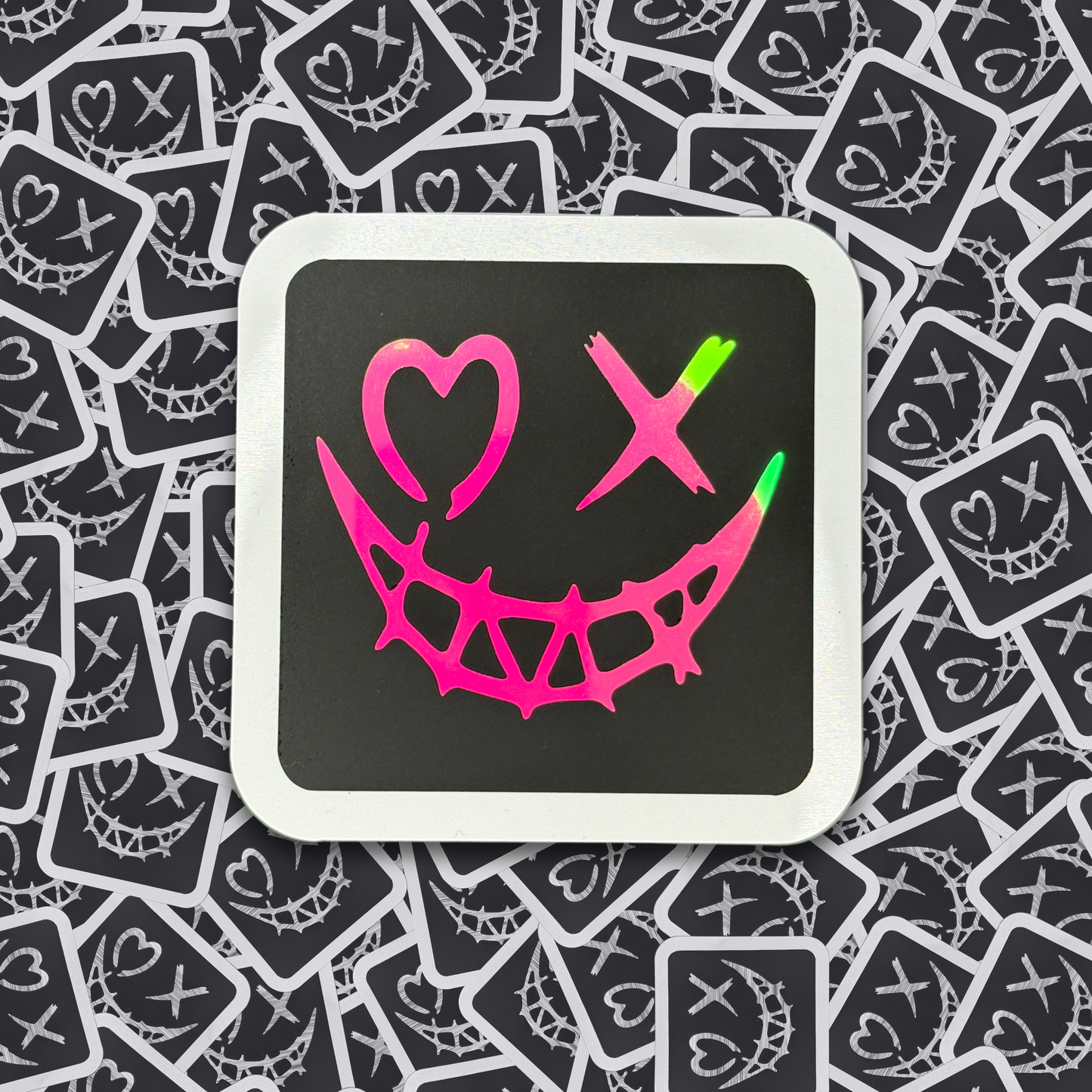 Smiley Guy - Layered Holographic Vinyl Sticker