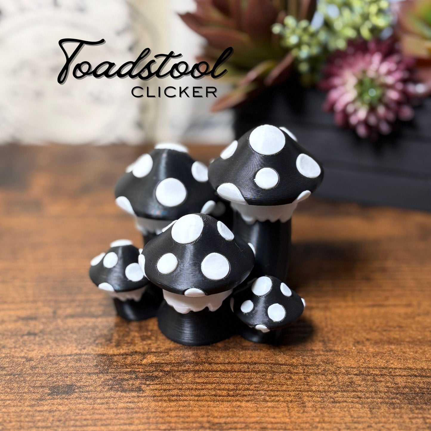 Mushroom Cluster Clicky Fidget Toy | Mushy Clicker | Toadstool Desk Fidget