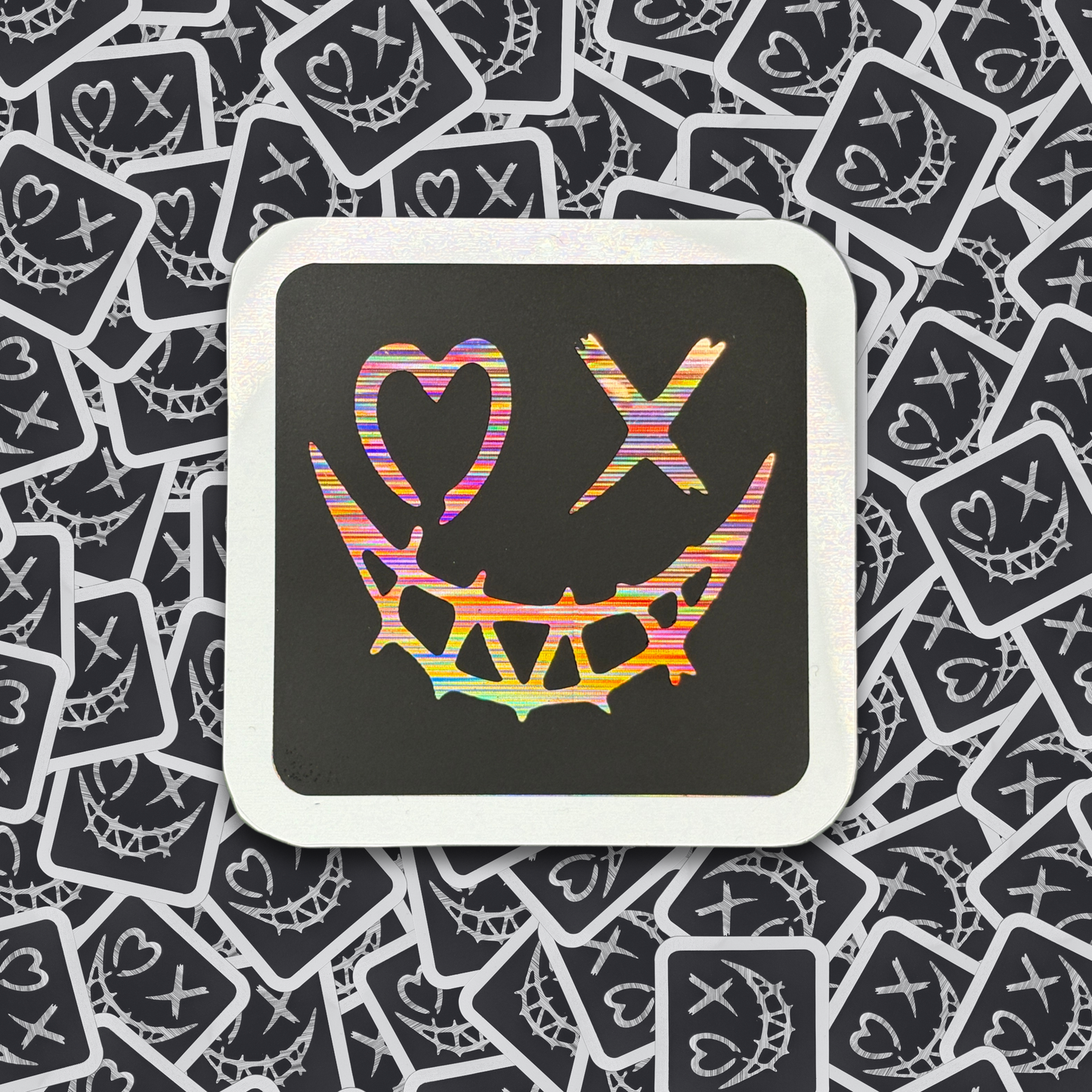 Smiley Guy - Layered Holographic Vinyl Sticker