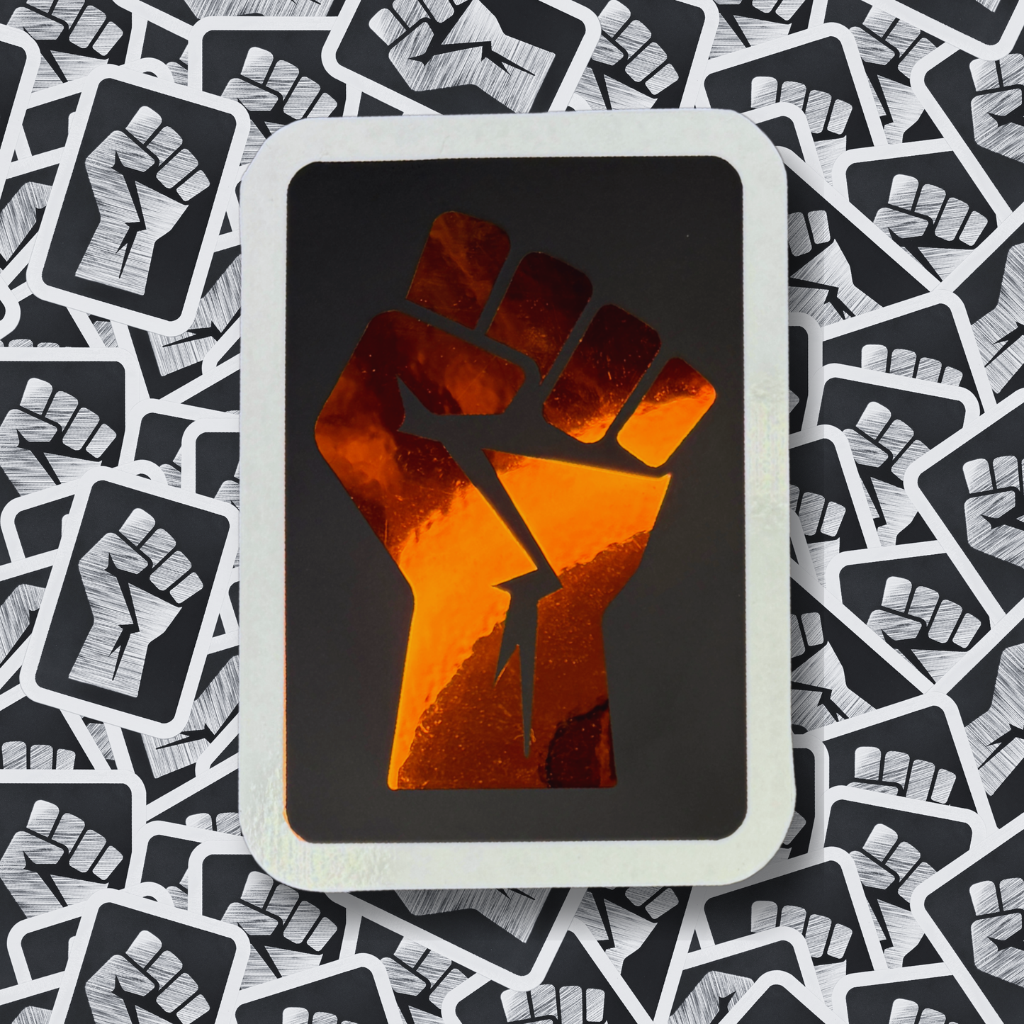 Power Fist - Layered Holographic Vinyl Sticker