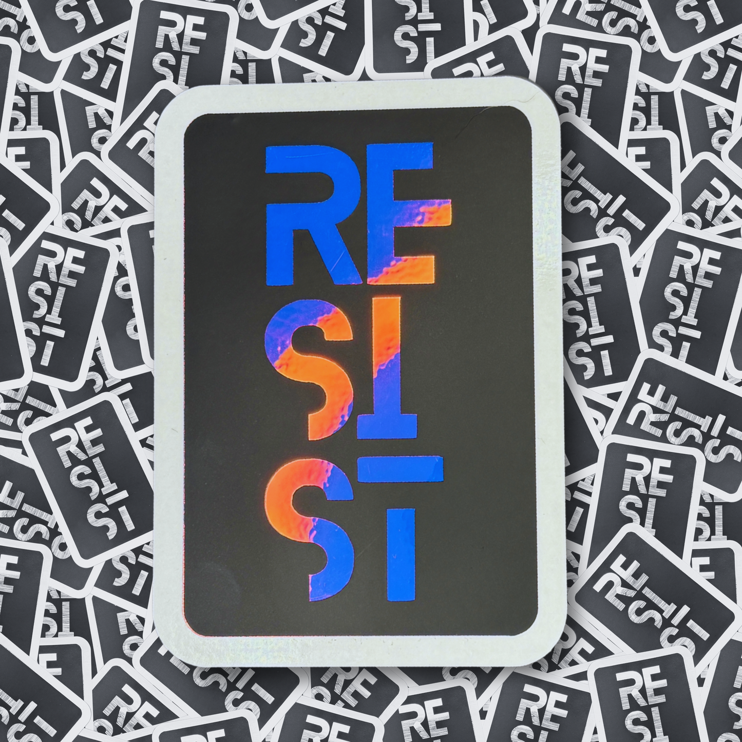 RESIST - Layered Holographic Vinyl Sticker