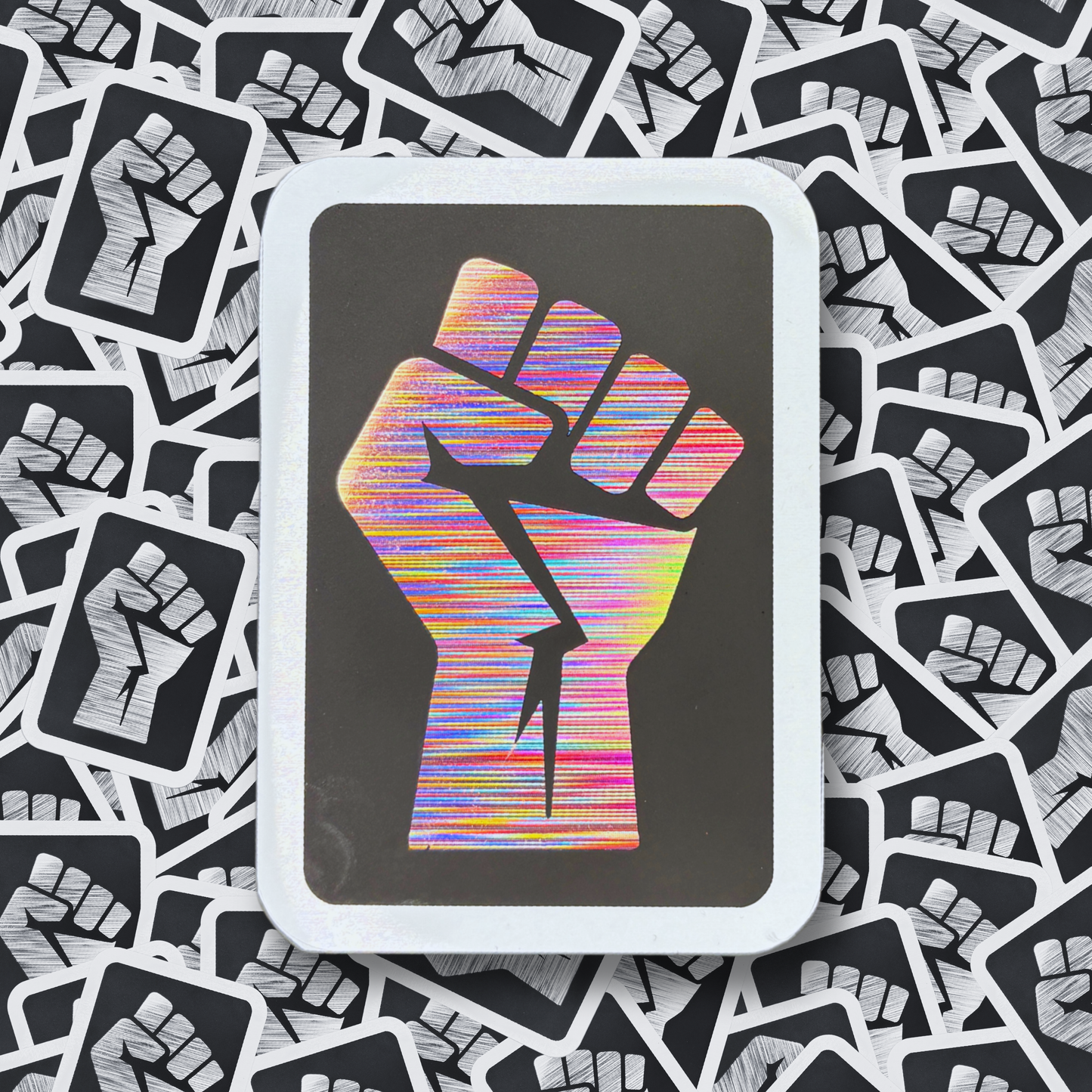 Power Fist - Layered Holographic Vinyl Sticker
