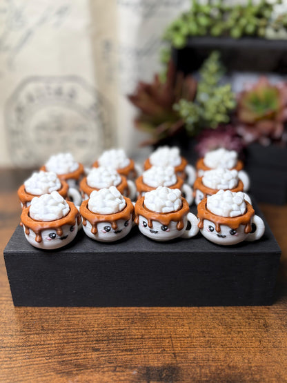 Hot Cocoa Fidget Clicker | Marshmallow Mug Clicker | Cozy Desk Toy