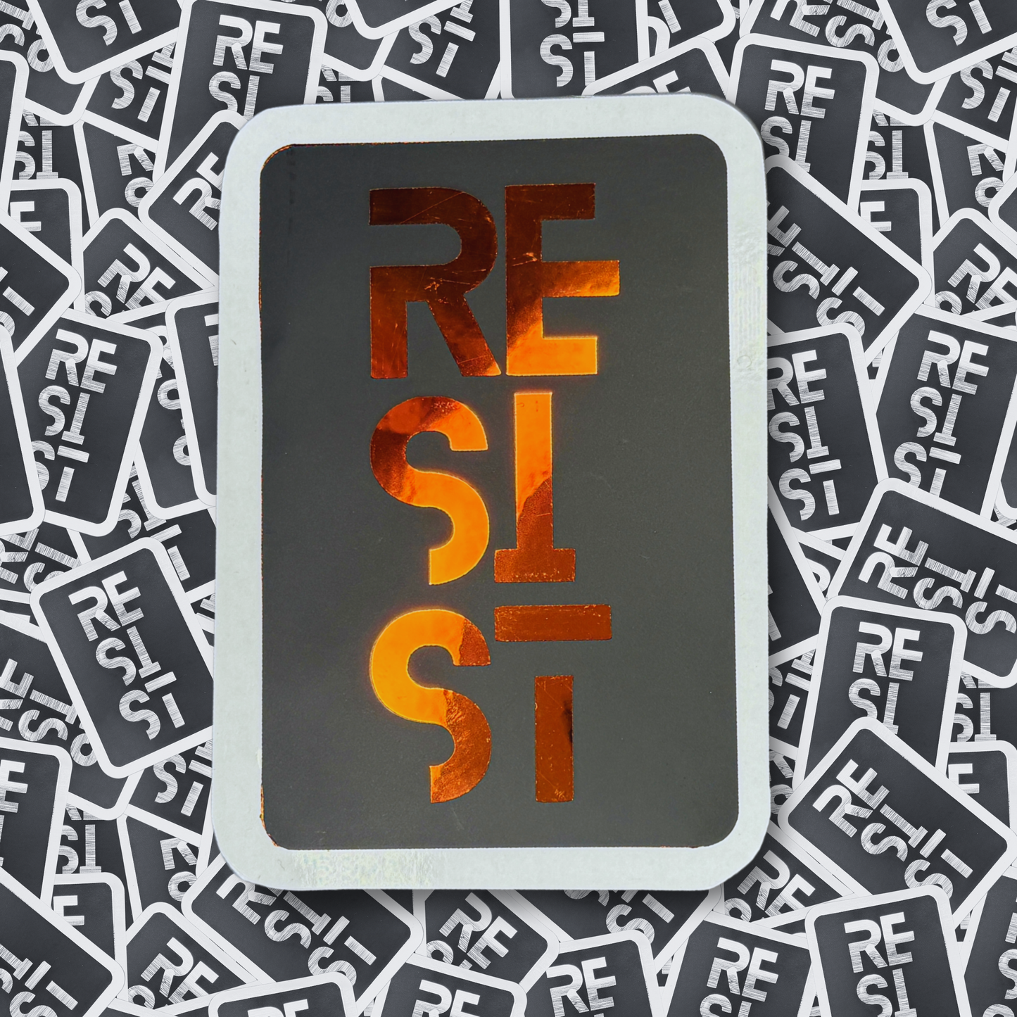 RESIST - Layered Holographic Vinyl Sticker