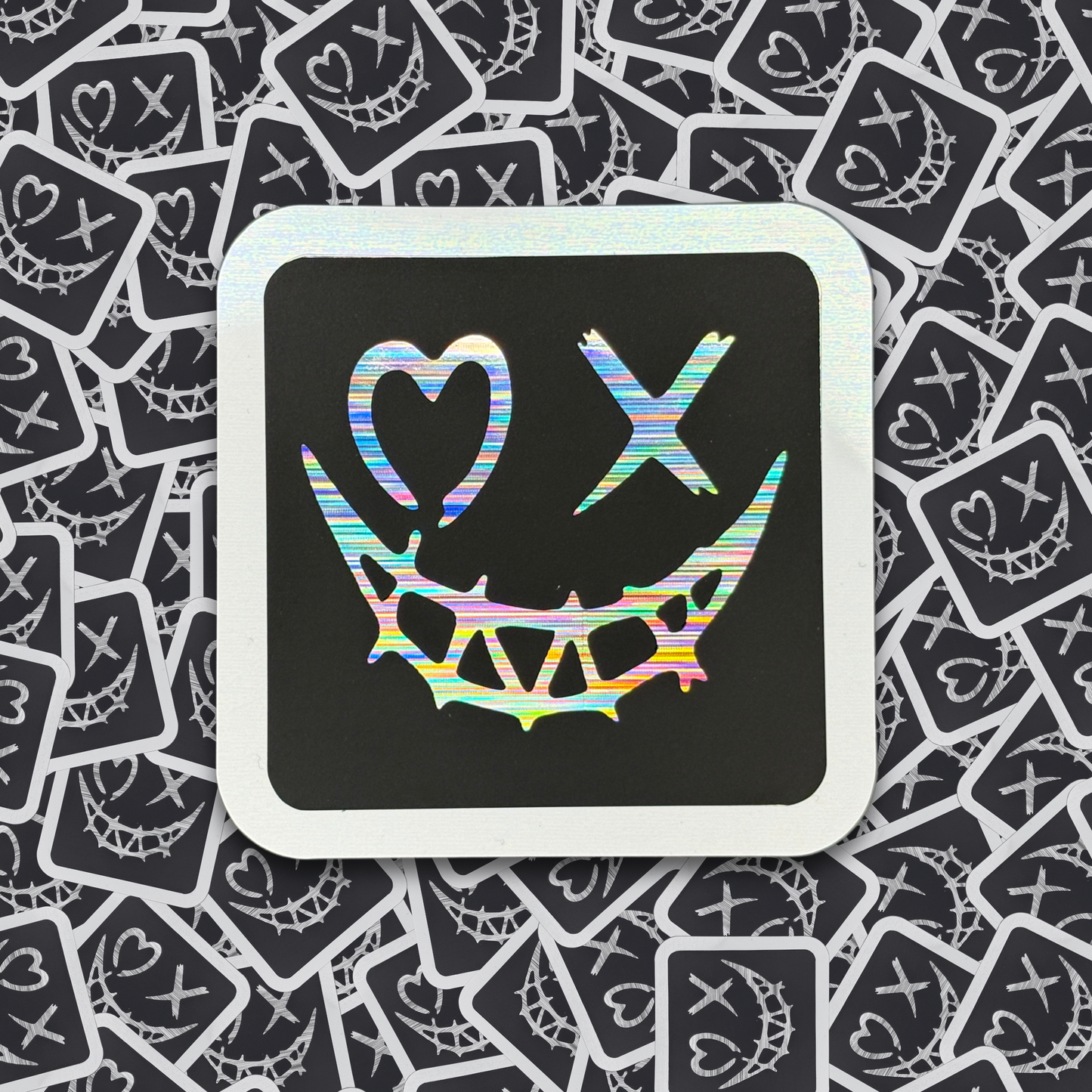 Smiley Guy - Layered Holographic Vinyl Sticker