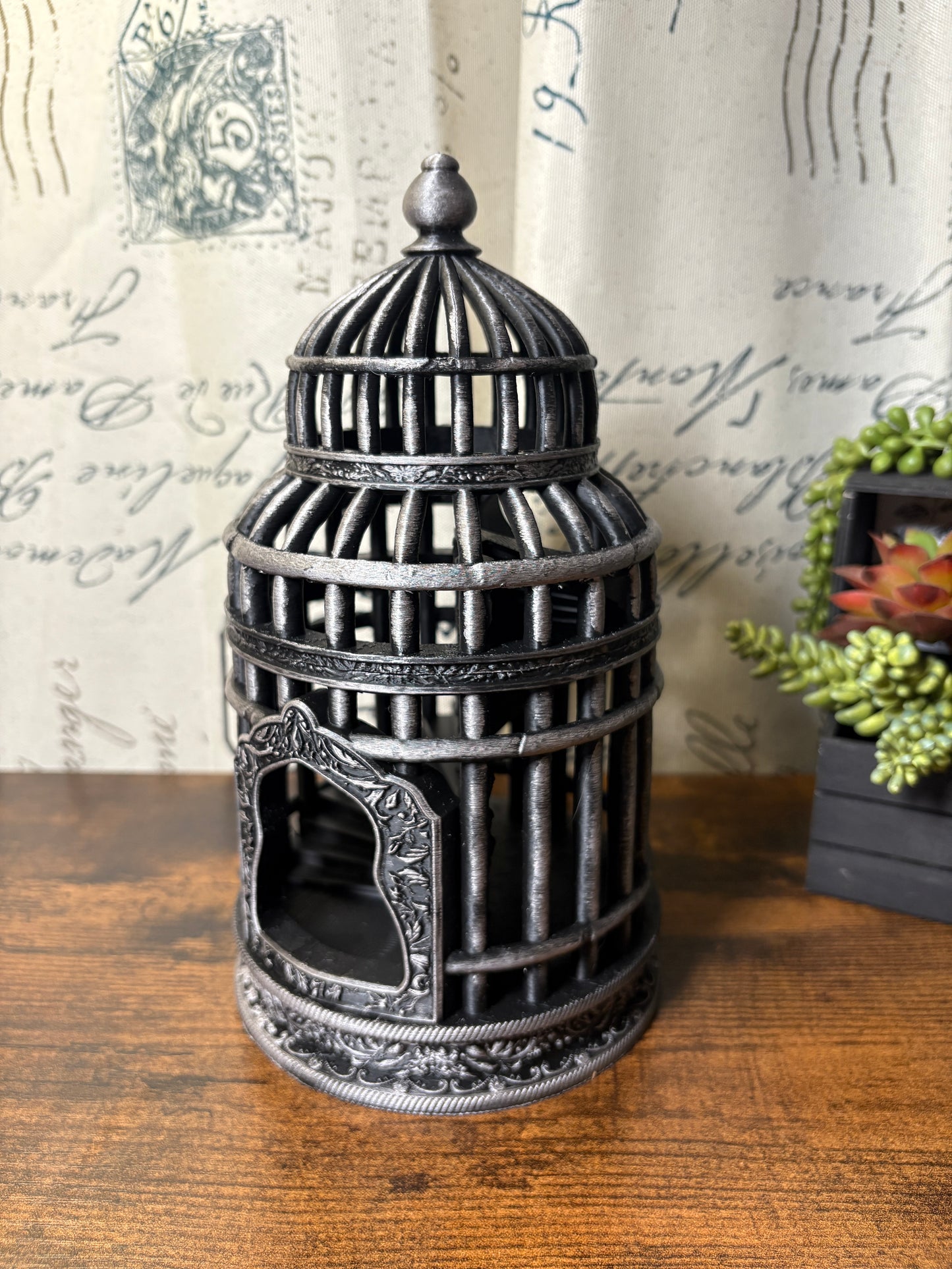 Antique Bird Cage Dice Tower and Dice Jail