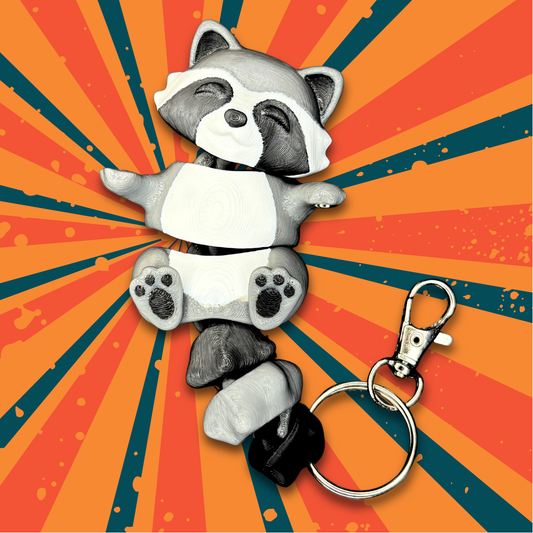 Rocky the Raccoon | Friends Forever Hand-Holding Keychain Cuties