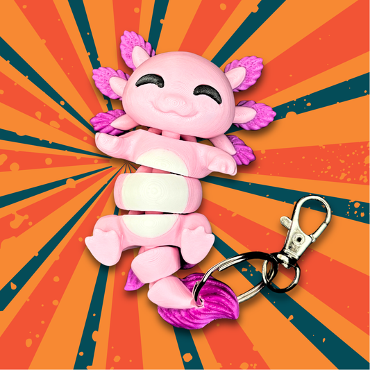 Lottie and Larry the Axolotls | Friends Forever Hand-Holding Keychain Cuties