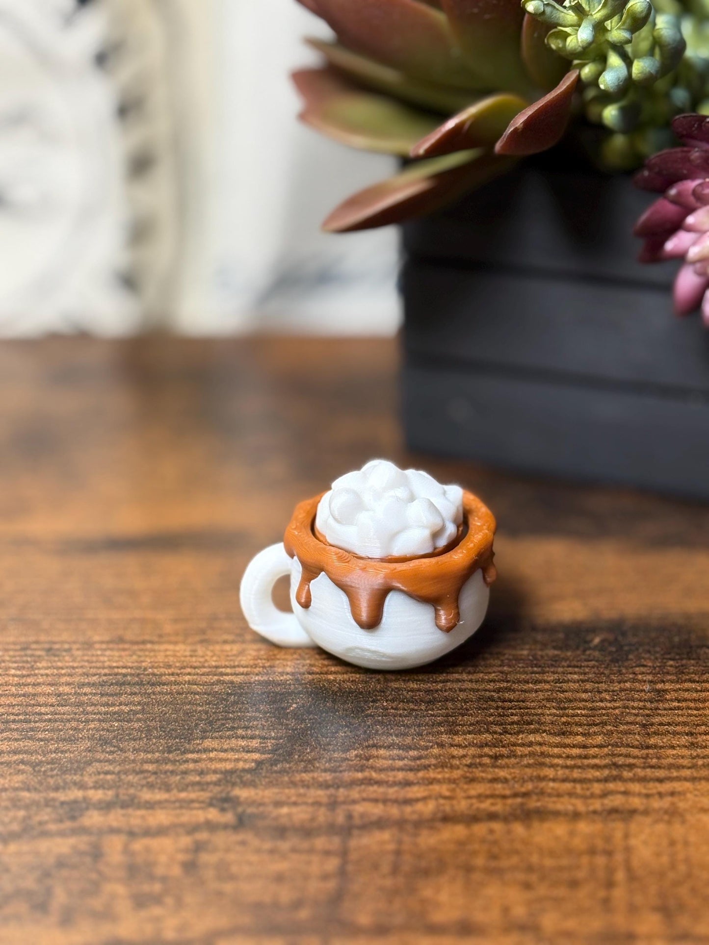 Hot Cocoa Fidget Clicker | Marshmallow Mug Clicker | Cozy Desk Toy